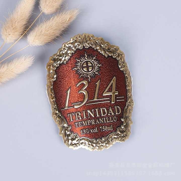 Hot selling custom famous brand wine brandy bottles sticky labels
