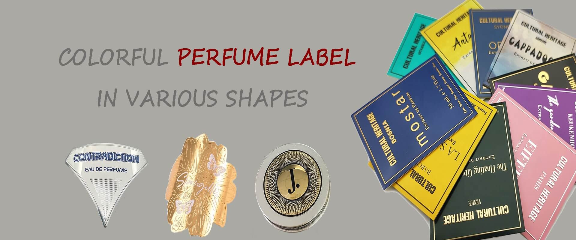 custom metal perfume sticker label