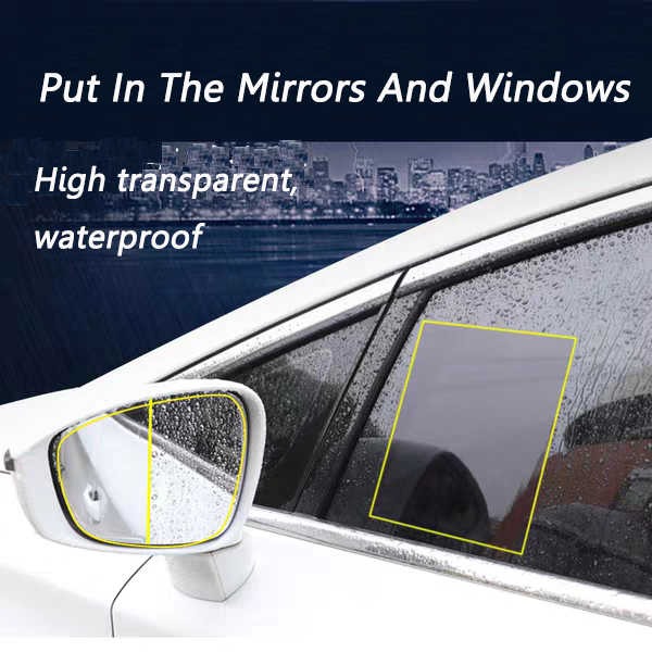 New Car Side Rearview Waterproof Removable Anti-fog Mirror Sticker